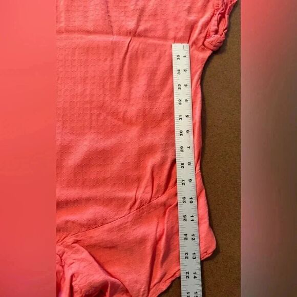 Buffalo David Bitton Front Tie Top | Coral Color | Size Medium - Picture 10 of 10